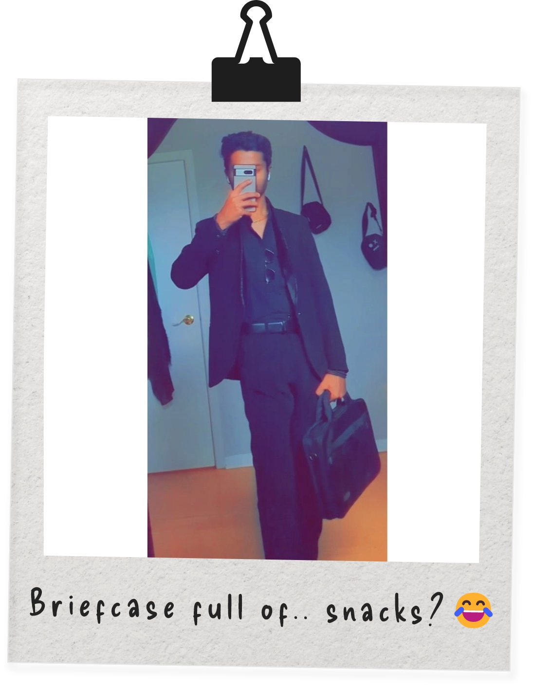 Briefcase full of.. snacks?😂